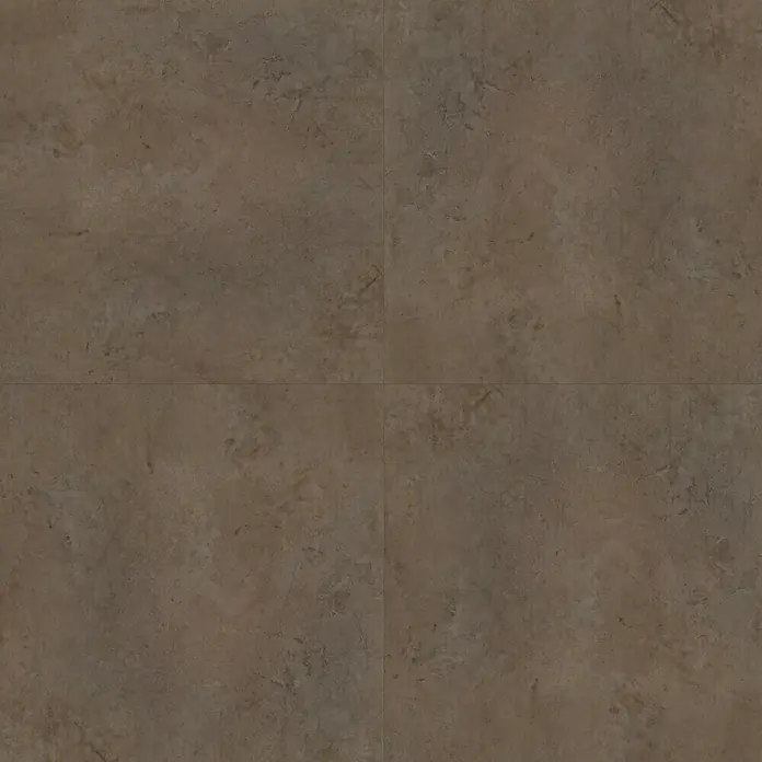 Vinylbodenmuster Isocore Inside Umbria - 280 x 120 x 8 mm, Fliesenoptik - Braune Bodenfliese, quadratisch, mit dezenter Textur für ein natürliches Aussehen und robuste Funktionalität im Innenbereich.