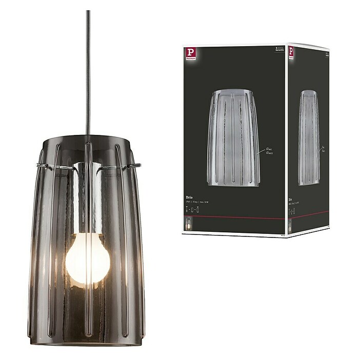 Paulmann URail 2Easy Pantalla de lámpara Drio (Diámetro: 15,2 cm, Transparente, Vidrio, Redondeada)