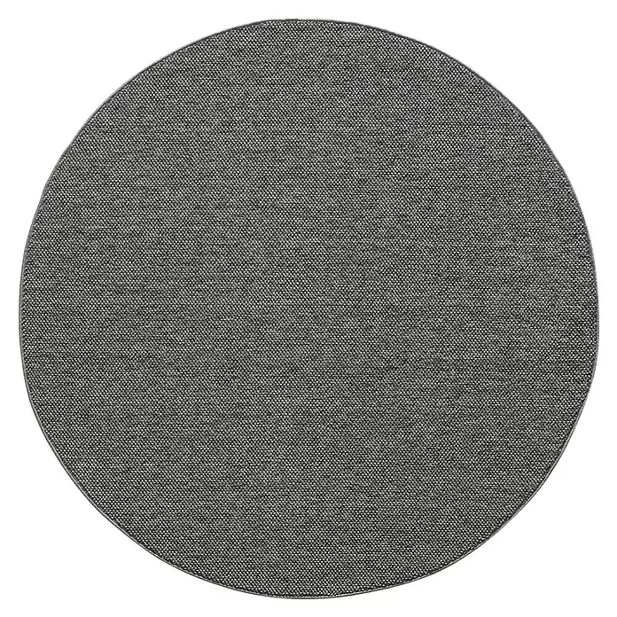 Flachgewebeteppich Loom - Grau, Durchmesser: 200 cm, 100 % Polypropylen - Runder grauer Textilteppich mit fein gewebter Oberfläche.