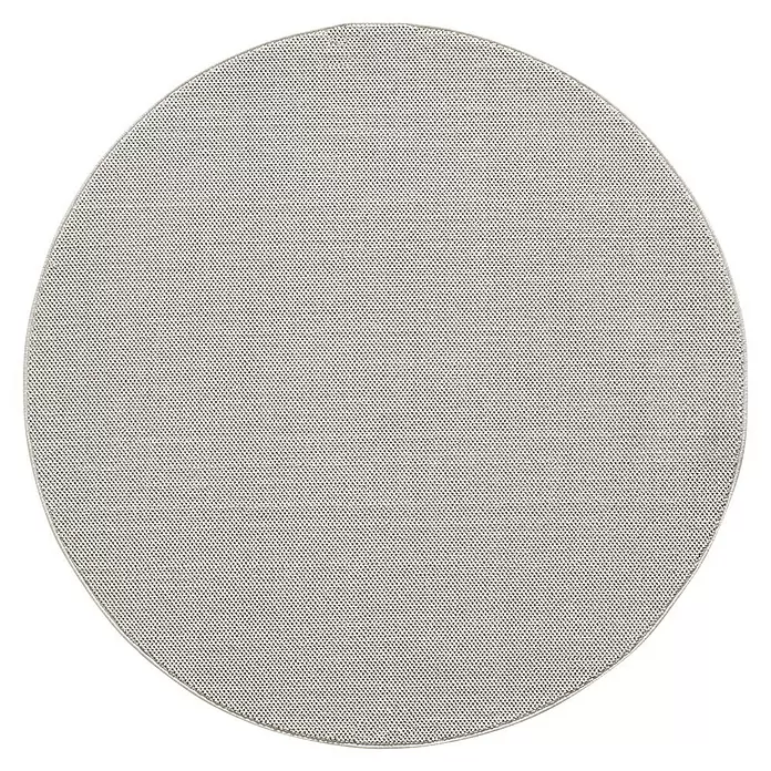 Flachgewebeteppich Loom - Creme, Durchmesser: 160 cm, 100 % Polypropylen - Runde, hellgraue gewebte Matte.