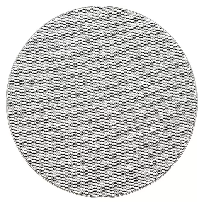 Flachgewebeteppich Loom - Silber, Durchmesser: 160 cm, 100 % Polypropylen - Runder, hellgrauer Webteppich.
