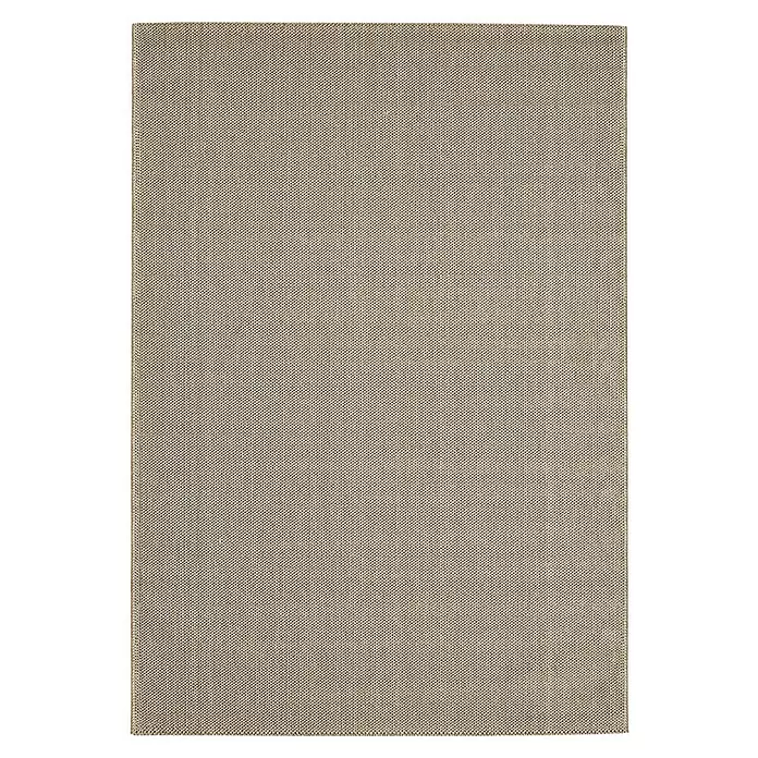 Flachgewebeteppich Loom - Beige, 340 x 240 cm, 100 % Polypropylen - Rechteckiger beiger Webteppich mit subtilem Strukturmuster.