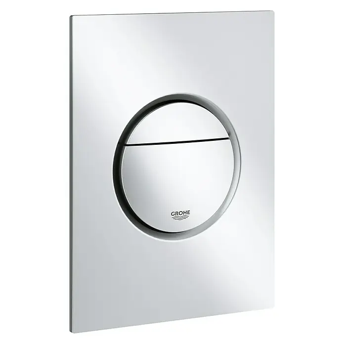 Grohe Betätigungsplatte Nova Cosmopolitan S - Chrom matt, Spül-Stopp-System - Grohe Betätigungsplatte für WC, ein elegantes und funktionales Designelement für moderne Badezimmer. Hochwertige Verarbeitung für Langlebigkeit.