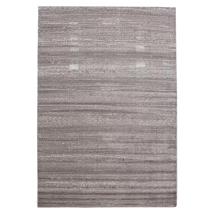 Kurzflorteppich Plus 8000 - Beige, 370 x 280 cm, 100 % Polypropylen - Rechteckiger taupefarbener Teppich mit horizontaler Streifenstruktur.