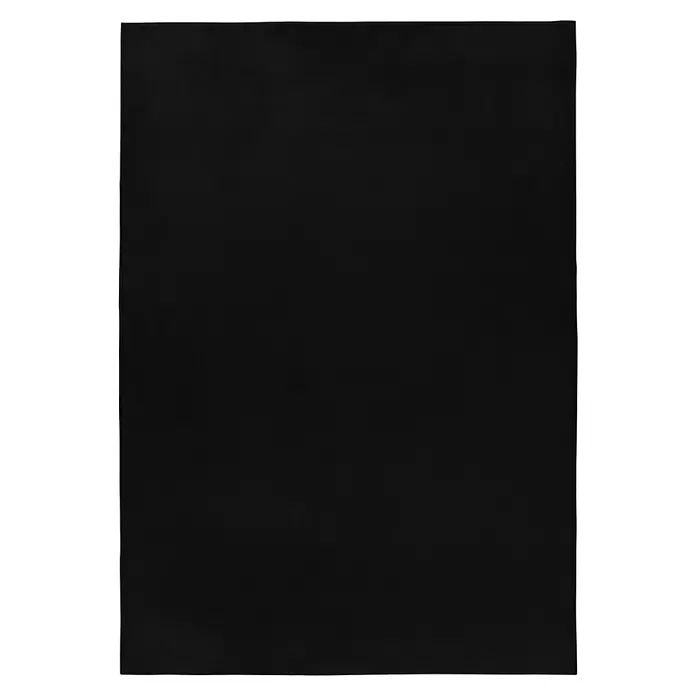 Hochflorteppich Pouffy - Schwarz, 150 x 80 cm, 100 % Polyester - Schwarzes rechteckiges Textil.