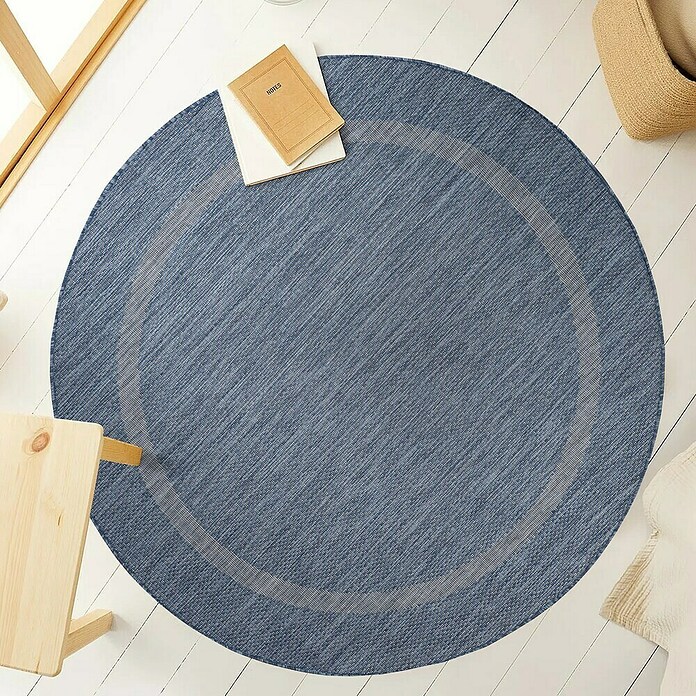 Outdoor-Teppich Relax (Blau, Durchmesser: 200 cm, 100 % Polypropylen) | BAUHAUS