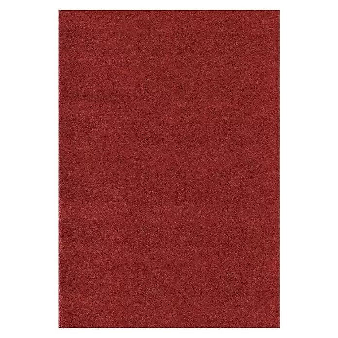 Kurzflorteppich Sky - Rot, 250 x 80 cm, 100 % Polyester - Strukturierte tiefrote Stoffoberfläche.