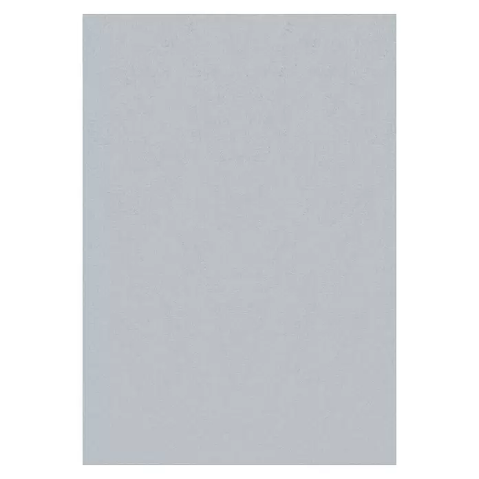 Kurzflorteppich Sky - Silber, 170 x 120 cm, 100 % Polyester - Hellgraues Material mit feiner, gleichmäßiger Textur.
