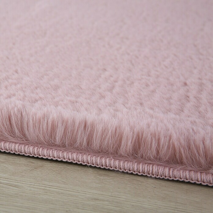 Hochflorteppich Pouffy (Rosa, Durchmesser: 200 cm, 100 % Polyester) | BAUHAUS