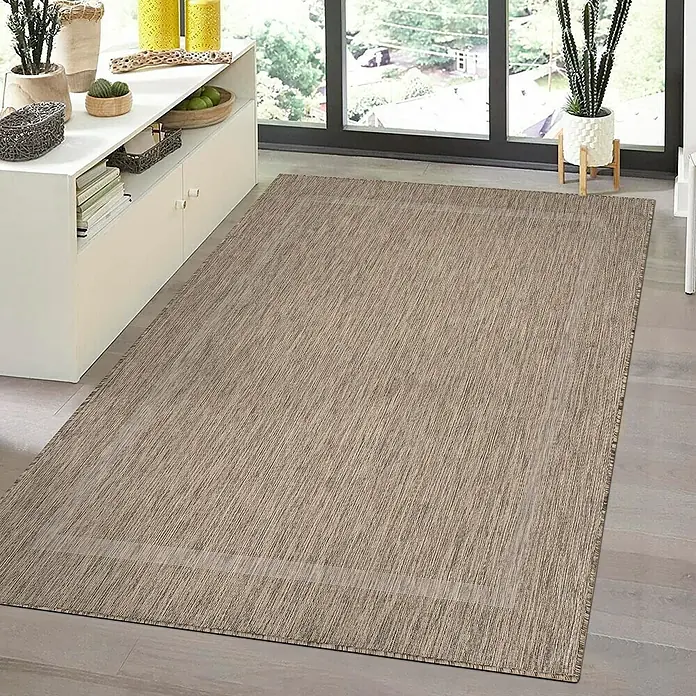 Outdoor-Teppich Relax - Braun, 150 x 80 cm, 100 % Polypropylen - Dieser Teppich in neutraler Farbe verleiht jedem Raum Wärme und Stil. Das subtile Muster ergänzt die Einrichtung und sorgt für Gemütlichkeit.