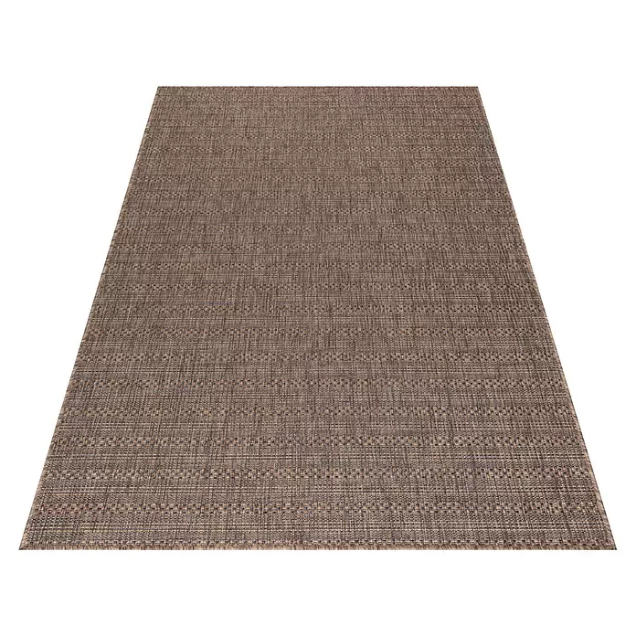 Outdoor-Teppich Zagora III - Kupfer, 150 x 80 cm, 100 % Polypropylen - Brauner strukturierter Webteppich.