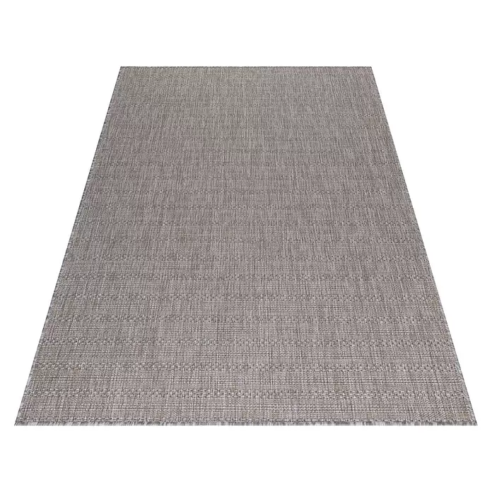 Outdoor-Teppich Zagora III - Beige, 170 x 120 cm, 100 % Polypropylen - Rechteckiger gewebter Teppich in erdigen Beigetönen mit strukturierter Musterung.