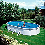 KWAD Pool-Set Steely de luxe (L x B x H: 4,9 x 3,6 x 1,2 m, Fassungsvermögen: 19.400 l, Oval)