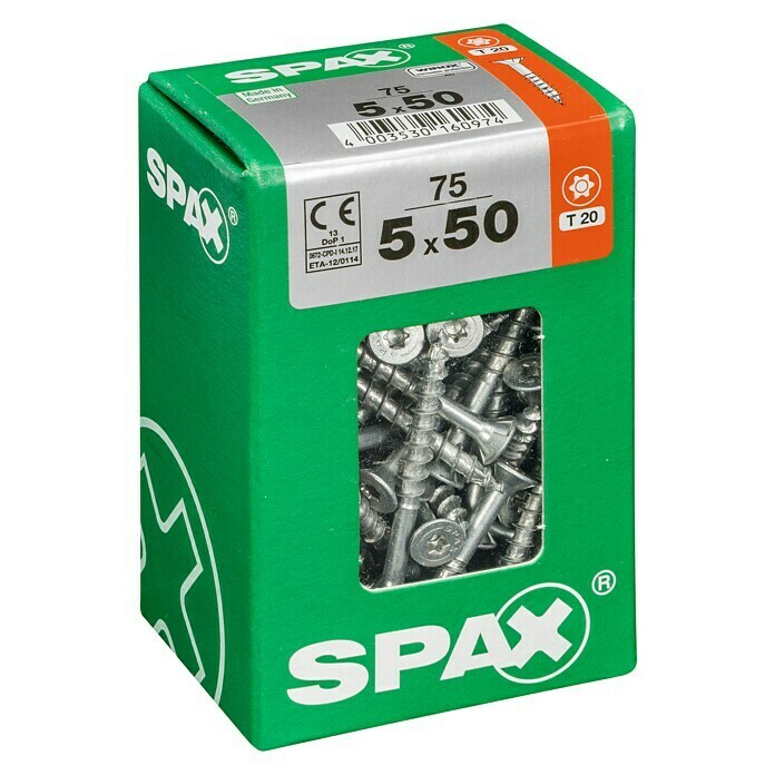 Spax Universalschraube T-Star plus (Ø x L: 5 x 50 mm, WIROX Oberfläche, T-Star plus, 75 Stk.)