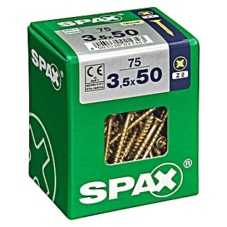 Spax Universalschraube (3,5 x 50 mm, Vollgewinde, 75 Stk.)