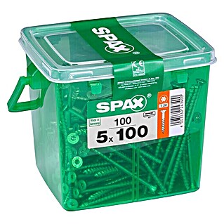 Spax Universalschraube T-Star plus (Ø x L: 5 x 100 mm, WIROX Oberfläche, T-Star plus, 100 Stk., Kunststoffbox)