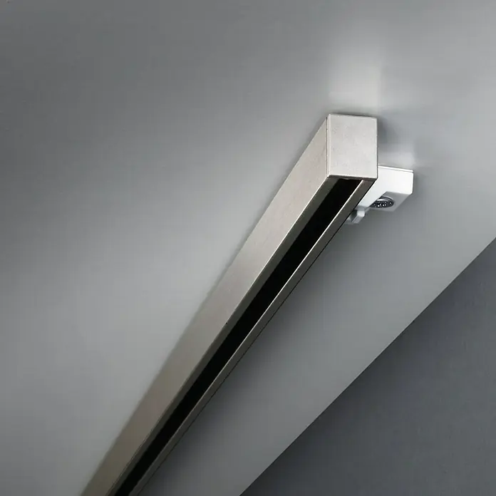Expo Ambiente Gardinenprofil Smart Set - Anzahl Läufe: 1 Stk., Silber, 120 cm - Deckenleuchte mit einem schlanken, linearen Design, das moderne Ästhetik und minimalistische Beleuchtung vereint. Elegantes Leuchtendesign.