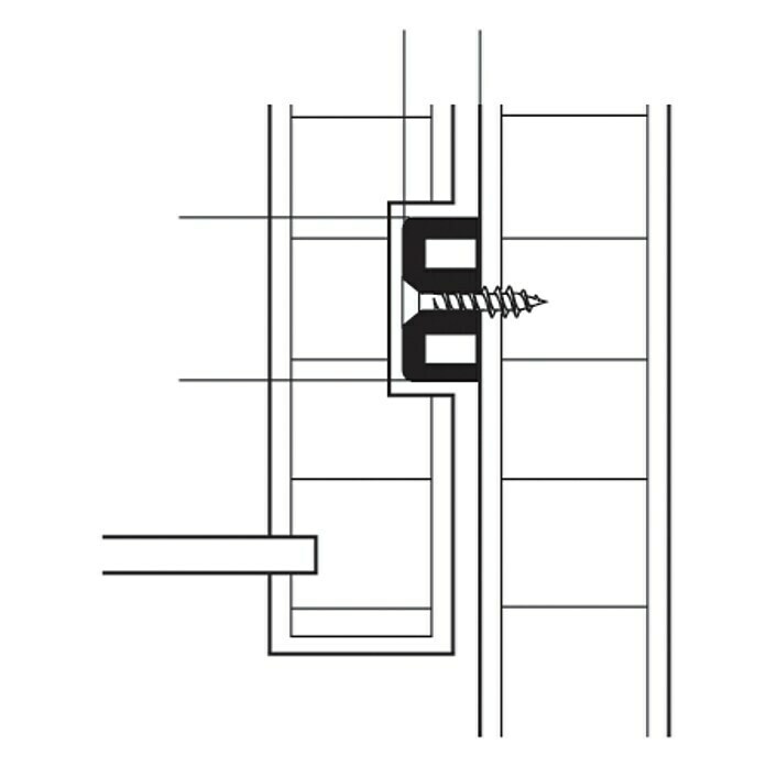 Stabilit SchubladenführungEinbaulänge: 285 mm, 1 Stk., Kunststoff Sketch