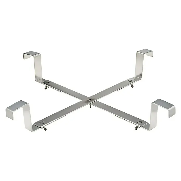 Kingstone Lavastein-Halterung - Metall - Produktfoto eines silberfarbenen Topfkreuzes aus Metall für eine sichere und stabile Kochumgebung.