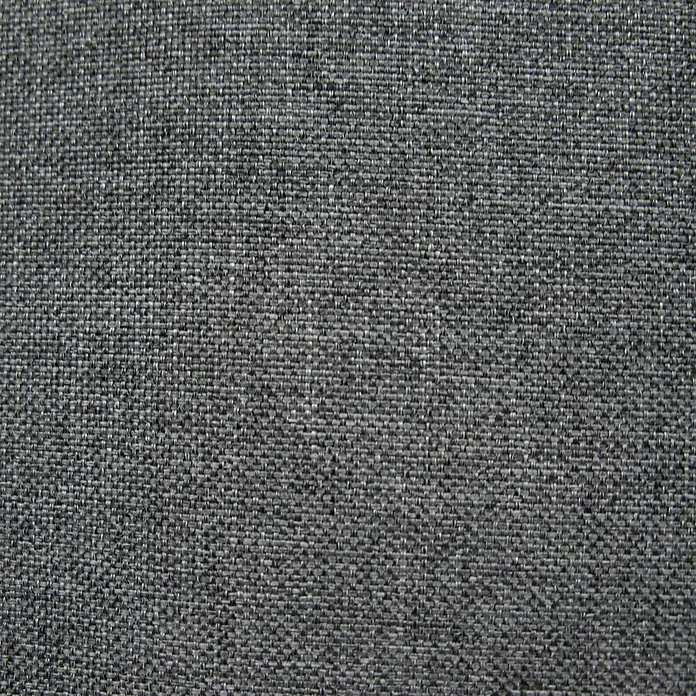 Elbersdrucke Ösenschal Lino - Anthrazit, 140 x 255 cm, 100 % Polyester - Nahaufnahme eines robusten, grauen Möbelstoffes, der sich durch seine feine, textile Webstruktur und seine Strapazierfähigkeit auszeichnet.