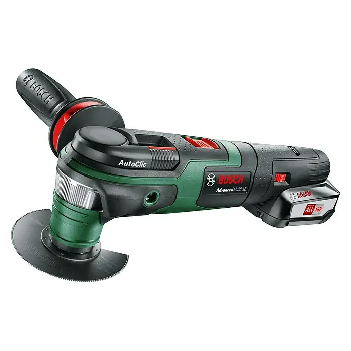 Bosch Power for All 18V Akku-Multifunktionswerkzeug AdvancedMulti 18 - 18 V, 1 Akku, 2,5 Ah - Bosch AdvancedMulti 18: Das vielseitige Multifunktionswerkzeug für präzise Säge-, Schleif- und Trennarbeiten mit innovativem Zubehörsystem.