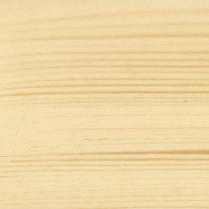 Osmo Holzlasur - Farblos - 701, 750 ml, Seidenmatt - Nahaufnahme einer hellen Holzoberfläche mit feinen Maserungen und kleinen dunklen Punkten, die die natürliche Textur des Holzes betonen.