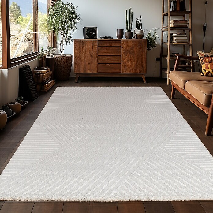 Kurzflorteppich Sahara IV (Creme, 200 x 140 cm, 100 % Polypropylen) | BAUHAUS