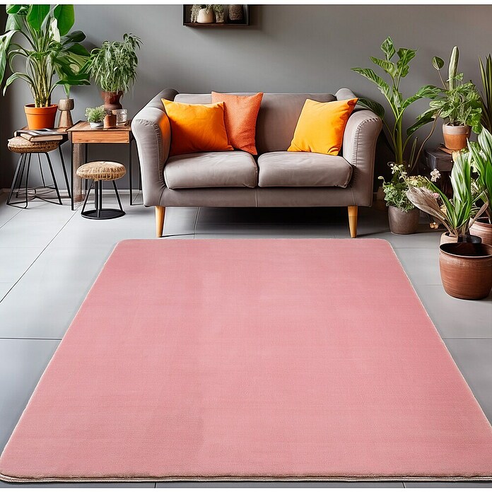 Kurzflorteppich Luxy (Rosa, 200 x 140 cm, 100 % Polyester) | BAUHAUS