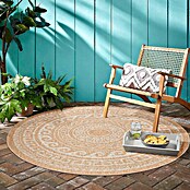 Outdoor-Teppich Comilla II (Beige, Durchmesser: 80 cm, 100 % Polypropylen) | BAUHAUS