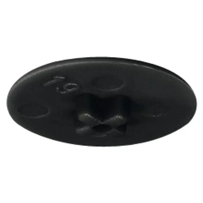 Häfele Tapón embellecedor - Diámetro: 17 mm, Negro - Botón de remache negro con diseño de fijación único para una sujeción segura y conexiones duraderas. Ideal para textiles y cuero.