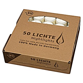 Teelichter Nightlights (50 Stk., Weiß)