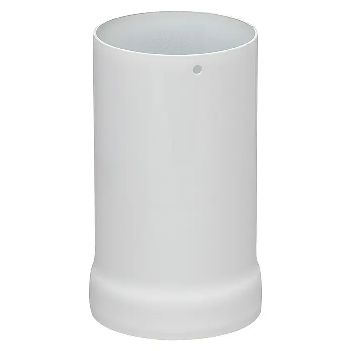 Practic Adaptador de montaje Alupractic 125/130 - Diámetro: 125 mm - Portalámparas cilíndrico blanco con base redondeada y un pequeño agujero. Ideal para soluciones de iluminación modernas.