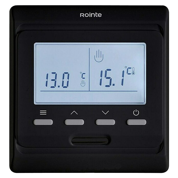 Rointe Termostato digital ST.2 (Específico para: Suelos radiantes, Negro) | BAUHAUS