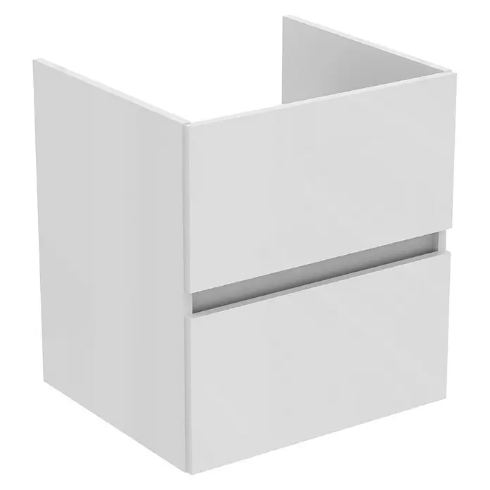 Ideal Standard Eurovit Badmöbel-Set + - 51 cm, Weiß - Weißer wandmontierter Badunterschrank mit zwei Schubladen.