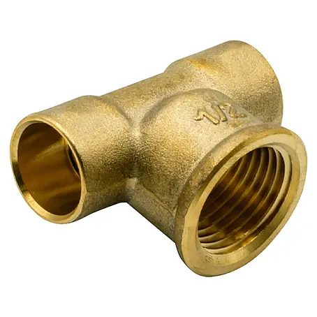 Pieza T de latón