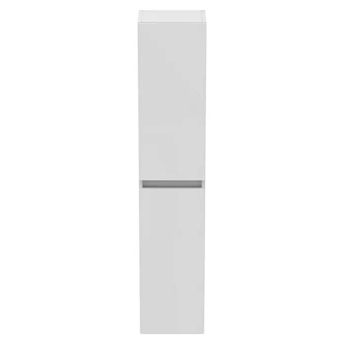 Ideal Standard Eurovit Hochschrank + - 30 x 23,6 x 150 cm, Weiß - Weiße Kühl-Gefrierkombination mit zwei Türen und integriertem horizontalen Griff.