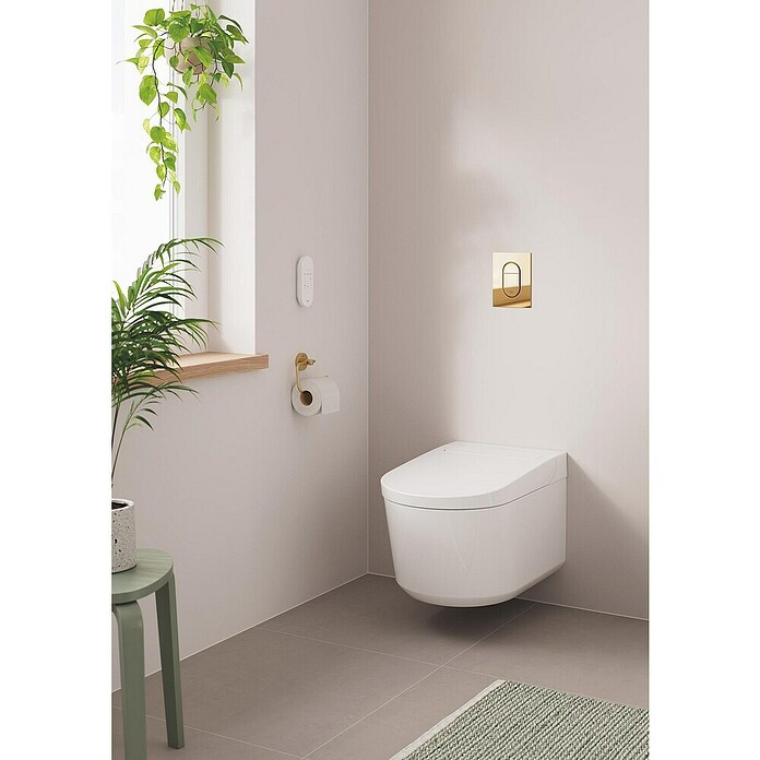 Grohe Wand-Dusch-WC-Set Sensia (Spülrandlos, Mit antibakterieller Glasur, Spülform: Tief, WC Abgang: Waagerecht, Weiß) | BAUHAUS