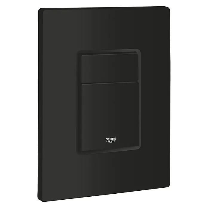 Grohe Betätigungsplatte Even - Schwarz, 2-Mengen-Spülung, Eckig - Schwarze Grohe Betätigungsplatte für die Toilettenspülung mit zwei Tasten. Modernes Design für jedes Badezimmer.