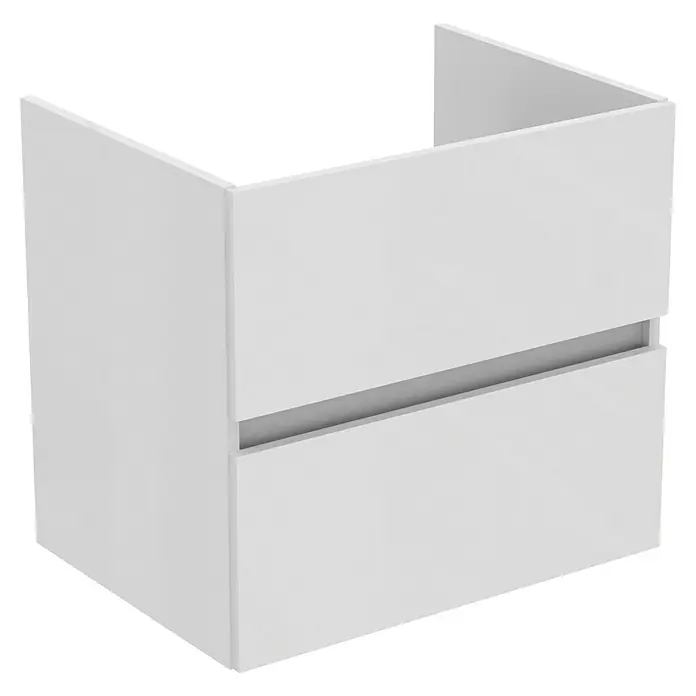 Ideal Standard Eurovit Badmöbel-Set + - 60 cm, Weiß - Weißer Waschtischunterschrank mit zwei Schubladen für das Badezimmer. Modernes Design für stilvolle Badezimmer.