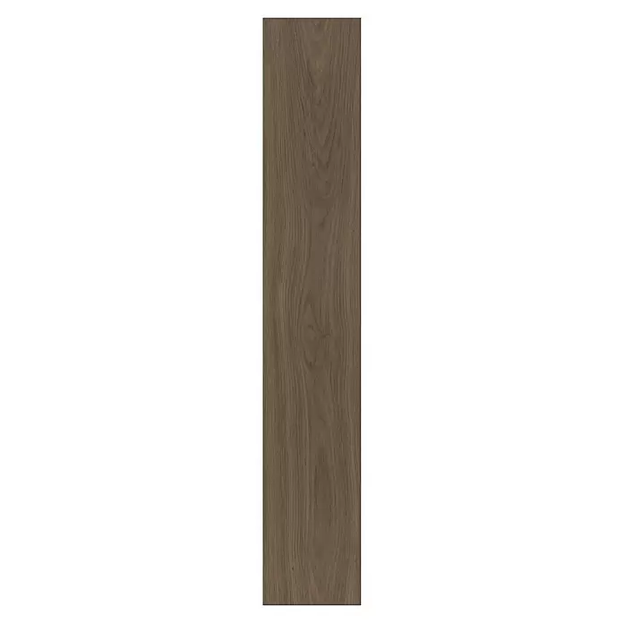 Parador Designbodenmuster Modular ONE Eiche Artemis kaffeebraun - 200 x 140 x 9 mm, Fischgrät - Dunkelbraune Holzplatte mit natürlicher, vertikaler Maserung.