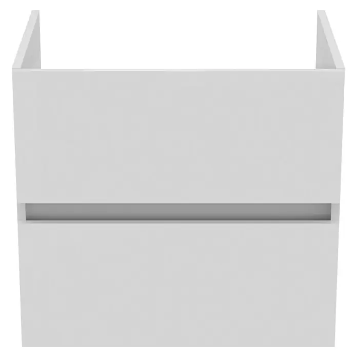 Ideal Standard Eurovit Badmöbel-Set + - 60 cm, Weiß - Ein Waschbeckenunterschrank in Weiß mit zwei Schubladen, ideal für moderne Badezimmer. Die klaren Linien sorgen für ein elegantes Aussehen.