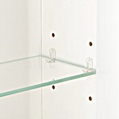 Riva LED-Spiegelschrank Flora (B x H: 60 x 60 cm, Mit Beleuchtung, Spanplatte, Weiß)