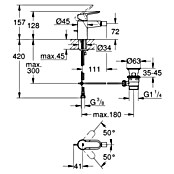 Grohe BauEdge Bidetarmatur (Chrom, Glänzend)