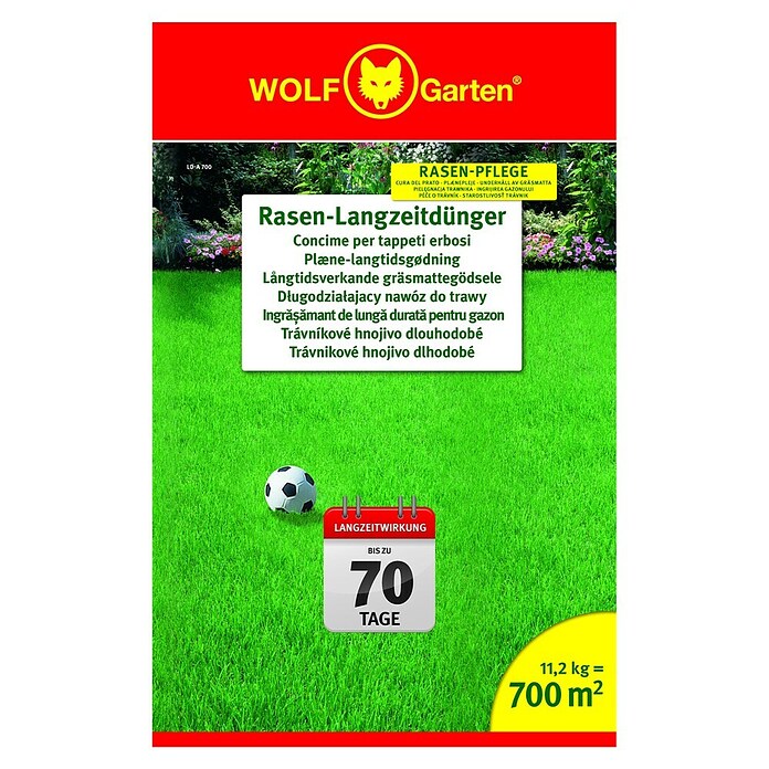 Wolf-Garten Rasendünger (11,2 kg, Inhalt ausreichend für: 700 m²)