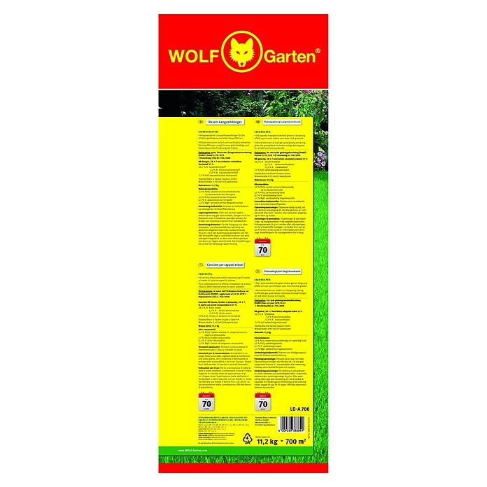 Wolf-Garten Rasendünger (11,2 kg, Inhalt ausreichend für: 700 m²)