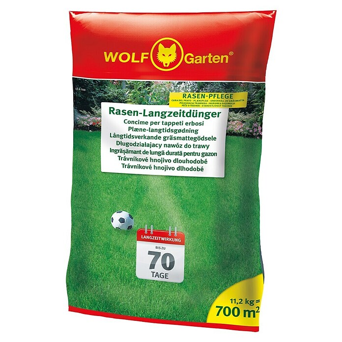 Wolf-Garten Rasendünger (11,2 kg, Inhalt ausreichend für: 700 m²)