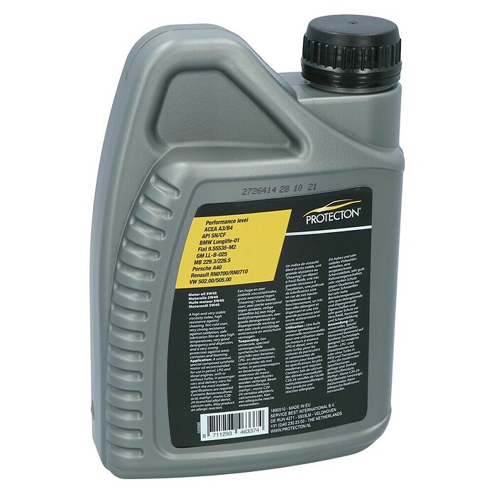 Protecton Motorolie voor benzine-/dieselmotoren 5W40 A3/B4 (1 l) | BAUHAUS
