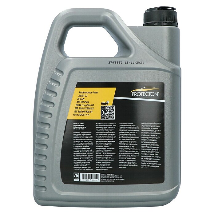 Protecton Motorolie voor benzine-/dieselmotoren 5W40 C3 (5 l) | BAUHAUS