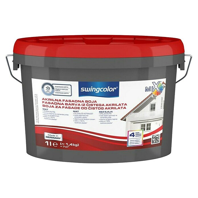 swingcolor Disperzijska fasadna barva iz čistega akrilata  (Bela, 1 l) | 5896 - MIX Fassadenfarben | HADF - Farbmischanlage | HAD - Farben | HA - Farben | H - Innendeko/Farben | BAUHAUS