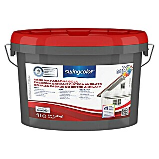swingcolor Fasadna barva iz čistega akrilata (Bela, 1 l, Mat, Razred 4)